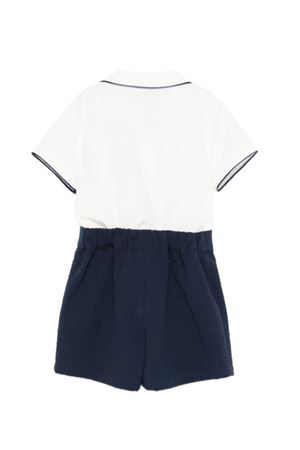 tutina in cotone bianco e blu FENDI KIDS | BML166AVWOF1PEY